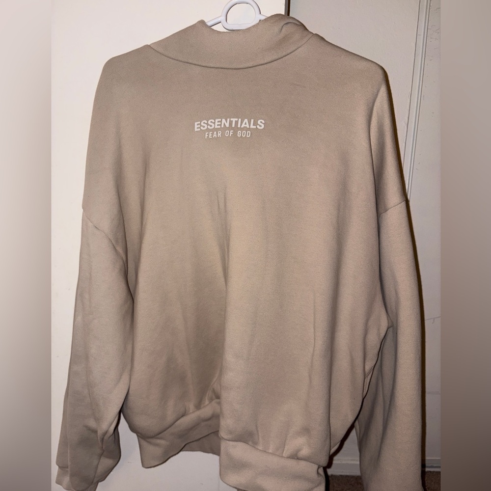 FOG Essentials Men's Beige hoodie